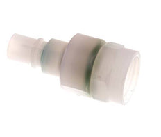 PVDF DN 7.2 Coupling Plug G 3/8 inch Female Threads Double Shut-Off