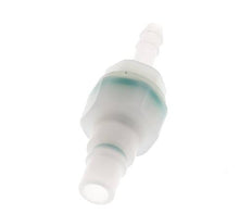 PVDF DN 7.2 Coupling Plug 6 mm Hose Pillar Double Shut-Off