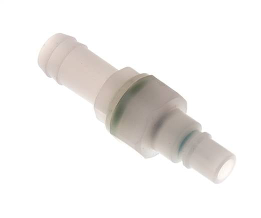 PVDF DN 7.2 Coupling Plug 13 mm Hose Pillar Double Shut-Off