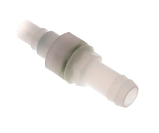 PVDF DN 7.2 Coupling Plug 13 mm Hose Pillar Double Shut-Off
