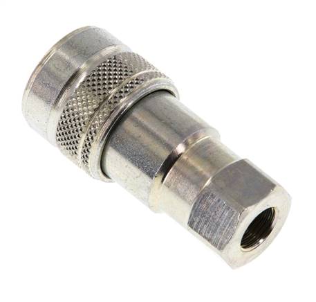 Steel DN 5 Hydraulic Coupling Socket G 1/8 inch Female Threads ISO 7241-1 B D 10.9mm