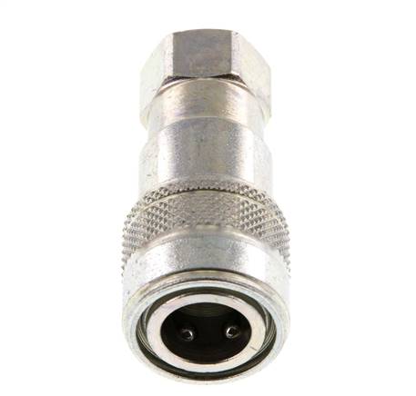 Steel DN 5 Hydraulic Coupling Socket G 1/8 inch Female Threads ISO 7241-1 B D 10.9mm