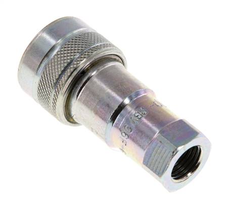 Steel DN 6.3 Hydraulic Coupling Socket G 1/4 inch Female Threads ISO 7241-1 B D 14.2mm