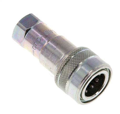 Steel DN 6.3 Hydraulic Coupling Socket G 1/4 inch Female Threads ISO 7241-1 B D 14.2mm