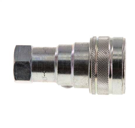 Steel DN 10 Hydraulic Coupling Socket G 3/8 inch Female Threads ISO 7241-1 B D 19.1mm