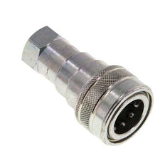 Steel DN 10 Hydraulic Coupling Socket G 3/8 inch Female Threads ISO 7241-1 B D 19.1mm