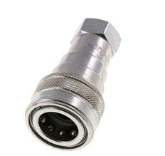 Steel DN 10 Hydraulic Coupling Socket G 3/8 inch Female Threads ISO 7241-1 B D 19.1mm