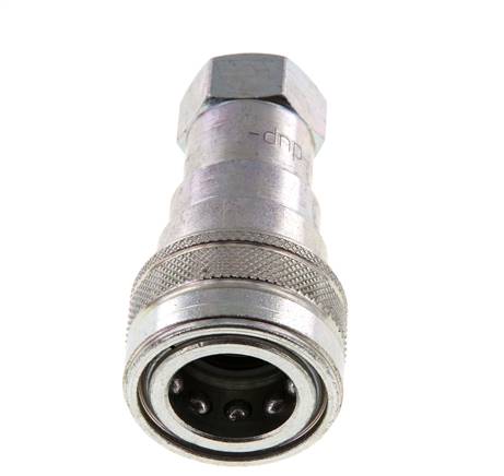 Steel DN 10 Hydraulic Coupling Socket G 3/8 inch Female Threads ISO 7241-1 B D 19.1mm