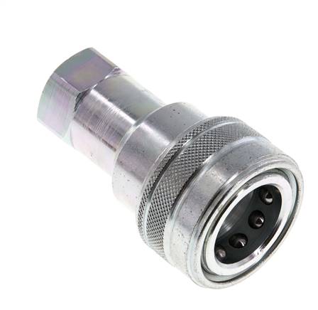 Steel DN 12.5 Hydraulic Coupling Socket G 1/2 inch Female Threads ISO 7241-1 B D 23.5mm