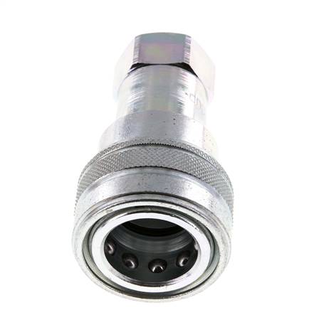Steel DN 12.5 Hydraulic Coupling Socket G 1/2 inch Female Threads ISO 7241-1 B D 23.5mm