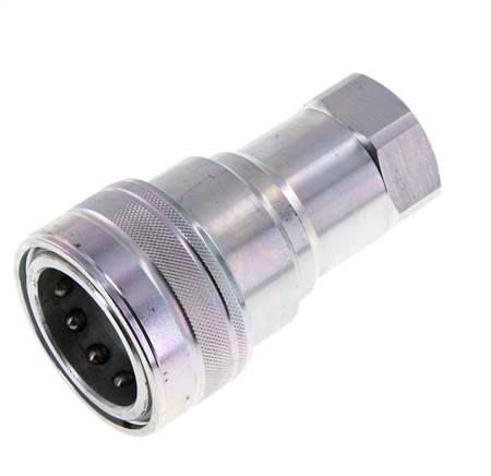 Steel DN 50 Hydraulic Coupling Socket G 2 inch Female Threads ISO 7241-1 B D 63.2mm