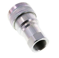 Steel DN 25 Hydraulic Coupling Socket G 1 inch Female Threads ISO 7241-1 B D 37.8mm
