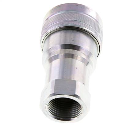 Steel DN 50 Hydraulic Coupling Socket G 2 inch Female Threads ISO 7241-1 B D 63.2mm