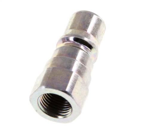 Steel DN 5 Hydraulic Coupling Plug G 1/8 inch Female Threads ISO 7241-1 B D 10.9mm