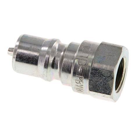 Steel DN 6.3 Hydraulic Coupling Plug G 1/4 inch Female Threads ISO 7241-1 B D 14.2mm