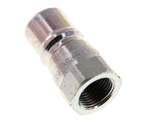 Steel DN 10 Hydraulic Coupling Plug G 3/8 inch Female Threads ISO 7241-1 B D 19.1mm