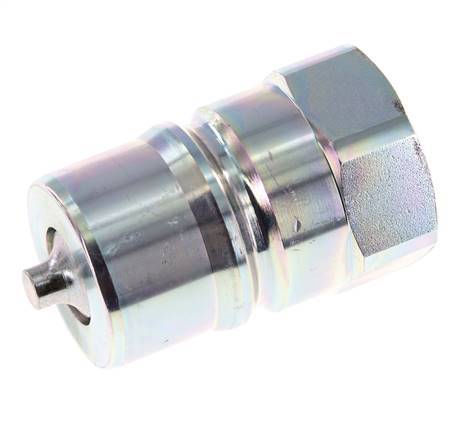 Steel DN 25 Hydraulic Coupling Plug G 1 inch Female Threads ISO 7241-1 B D 37.8mm
