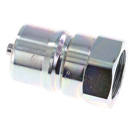 Steel DN 25 Hydraulic Coupling Plug G 1 inch Female Threads ISO 7241-1 B D 37.8mm