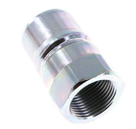 Steel DN 25 Hydraulic Coupling Plug G 1 inch Female Threads ISO 7241-1 B D 37.8mm