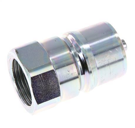 Steel DN 25 Hydraulic Coupling Plug G 1 inch Female Threads ISO 7241-1 B D 37.8mm