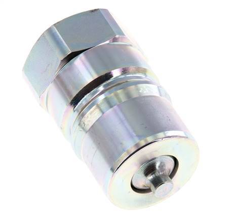 Steel DN 25 Hydraulic Coupling Plug G 1 inch Female Threads ISO 7241-1 B D 37.8mm
