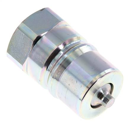 Steel DN 25 Hydraulic Coupling Plug G 1 inch Female Threads ISO 7241-1 B D 37.8mm