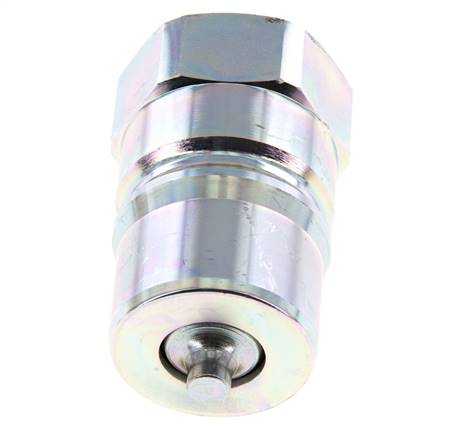 Steel DN 25 Hydraulic Coupling Plug G 1 inch Female Threads ISO 7241-1 B D 37.8mm