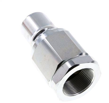 Steel DN 40 Hydraulic Coupling Plug G 1 1/2 inch Female Threads ISO 7241-1 B D 44.5mm