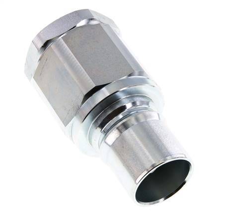 Steel DN 40 Hydraulic Coupling Plug G 1 1/2 inch Female Threads ISO 7241-1 B D 44.5mm
