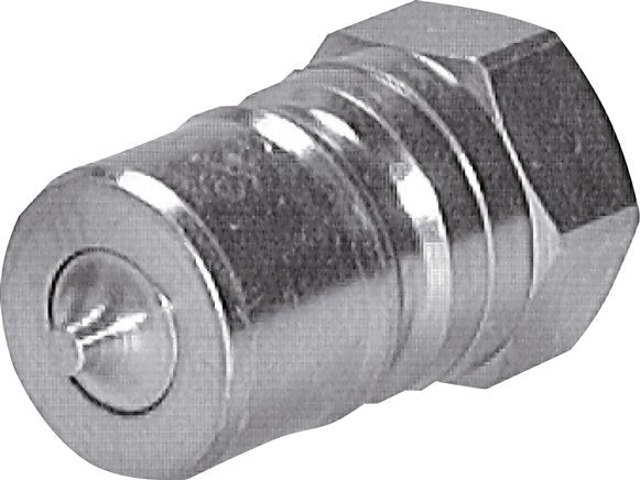 Steel DN 40 Hydraulic Coupling Plug 1 1/2 inch Female NPT Threads ISO 7241-1 B D 44.5mm