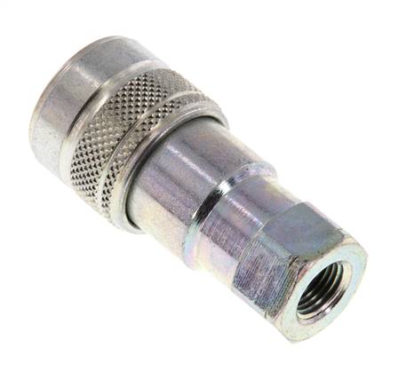 Steel DN 5 Hydraulic Coupling Socket 1/8 inch Female NPT Threads ISO 7241-1 B D 10.9mm