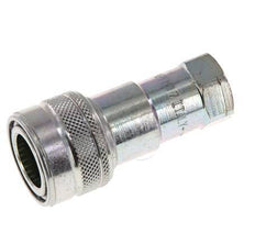 Steel DN 6.3 Hydraulic Coupling Socket 1/4 inch Female NPT Threads ISO 7241-1 B D 14.2mm