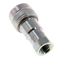 Steel DN 6.3 Hydraulic Coupling Socket 1/4 inch Female NPT Threads ISO 7241-1 B D 14.2mm