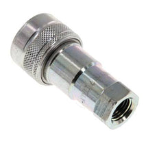 Steel DN 6.3 Hydraulic Coupling Socket 1/4 inch Female NPT Threads ISO 7241-1 B D 14.2mm