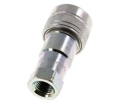 Steel DN 6.3 Hydraulic Coupling Socket 1/4 inch Female NPT Threads ISO 7241-1 B D 14.2mm