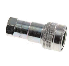 Steel DN 6.3 Hydraulic Coupling Socket 1/4 inch Female NPT Threads ISO 7241-1 B D 14.2mm