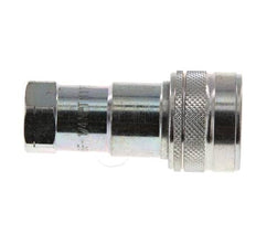 Steel DN 6.3 Hydraulic Coupling Socket 1/4 inch Female NPT Threads ISO 7241-1 B D 14.2mm
