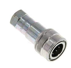 Steel DN 6.3 Hydraulic Coupling Socket 1/4 inch Female NPT Threads ISO 7241-1 B D 14.2mm