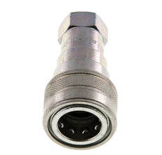 Steel DN 10 Hydraulic Coupling Socket 3/8 inch Female NPT Threads ISO 7241-1 B D 19.1mm