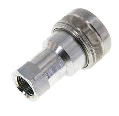Steel DN 12.5 Hydraulic Coupling Socket 1/2 inch Female NPT Threads ISO 7241-1 B D 23.5mm