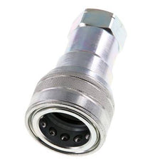 Steel DN 20 Hydraulic Coupling Socket 3/4 inch Female NPT Threads ISO 7241-1 B D 31.4mm