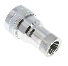 Steel DN 25 Hydraulic Coupling Socket 1 inch Female NPT Threads ISO 7241-1 B D 37.8mm
