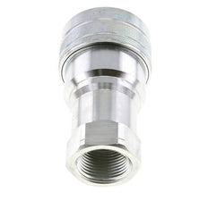 Steel DN 40 Hydraulic Coupling Socket 1 1/4 inch Female NPT Threads ISO 7241-1 B D 44.5mm
