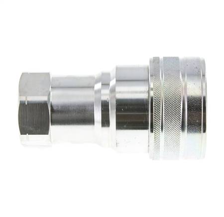 Steel DN 25 Hydraulic Coupling Socket 1 inch Female NPT Threads ISO 7241-1 B D 37.8mm