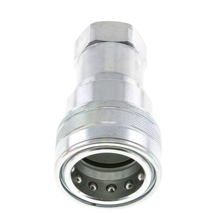Steel DN 50 Hydraulic Coupling Socket 2 inch Female NPT Threads ISO 7241-1 B D 63.2mm