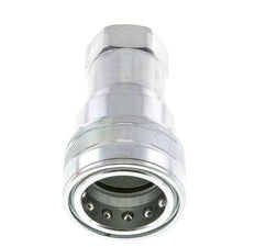 Steel DN 50 Hydraulic Coupling Socket 2 inch Female NPT Threads ISO 7241-1 B D 63.2mm