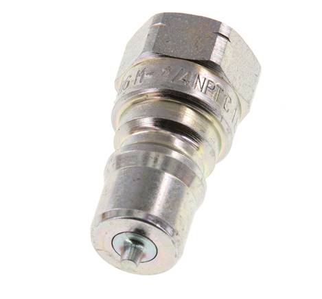 Steel DN 6.3 Hydraulic Coupling Plug 1/4 inch Female NPT Threads ISO 7241-1 B D 14.2mm