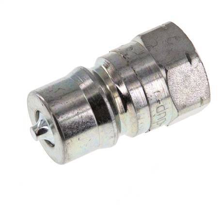 Steel DN 12.5 Hydraulic Coupling Plug 1/2 inch Female NPT Threads ISO 7241-1 B D 23.5mm