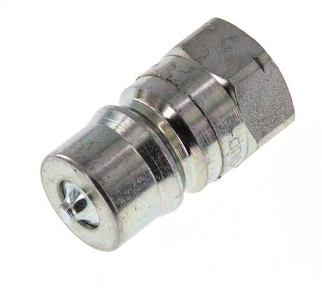 Steel DN 12.5 Hydraulic Coupling Plug 1/2 inch Female NPT Threads ISO 7241-1 B D 23.5mm