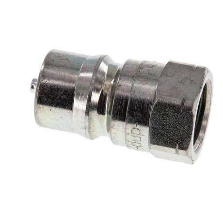 Steel DN 12.5 Hydraulic Coupling Plug 1/2 inch Female NPT Threads ISO 7241-1 B D 23.5mm